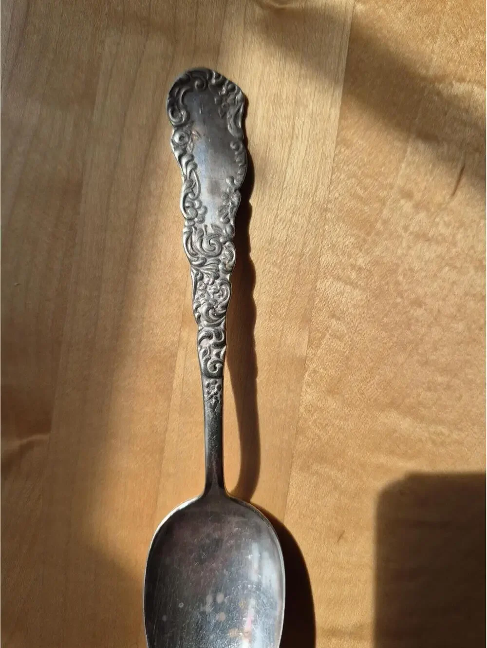 Floral Teaspoon ROGERS AA Silver-plated